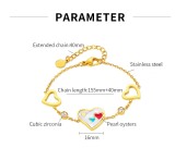 Hollow stainless steel colored love bracelet