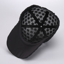 Baseball cap, fashionable rhinestone butterfly lace duckbill cap, lightweight and breathable sunshade hat
