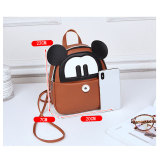Leisure backpack, handbag, personalized contrasting cartoon Mickey backpack fit 20MM  Snaps button jewelry wholesale