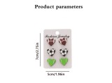 Irish Easter Easter Egg Earrings Cartoon Cute Mushroom Love Wooden Earrings Set