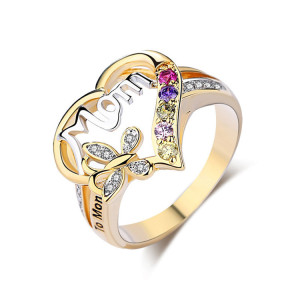 Love Mom Ring for Mother's Day Gift MOM Ring