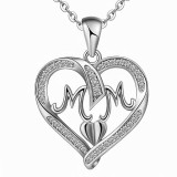 Love MOM Mother's Day Gift Pendant Necklace