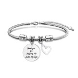 Stainless steel snake bone bracelet Mother's Day hang tag love MOM holiday gift