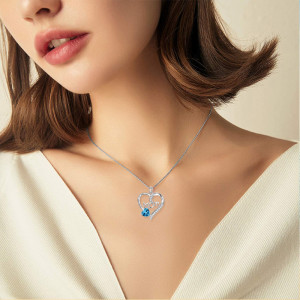 Mom Love Engraved Diamond Necklace Mother's Day Gift