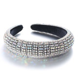 Super Sparkling Full Glass Diamond Baroque Sponge Hair Hoops and Accessories