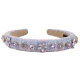 Baroque vintage crystal flower headband hair accessories