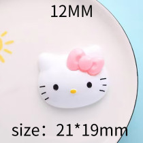 12MM KT cat  Resin snap button charms