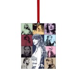 Modern pop style female singer Taylor record pattern mini pendant acrylic material pendant