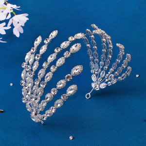 Bride headwear, luxurious rhinestone hair band, wedding design, holiday party hair accessories, bride crown hair band