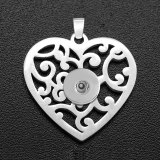 Stainless steel love Butterfly  flower Pendant  fit 20MM Snaps button jewelry wholesale