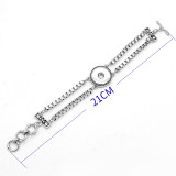 Simple metal Bracelet fit 20MM  Snaps button jewelry wholesale