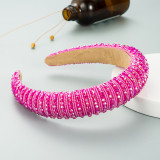 Handwoven beaded headband Baroque sponge hair accessories