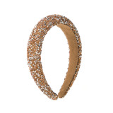 Handmade sponge inlaid diamond wide edge headband hair accessories