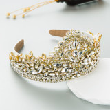 Crown shaped Baroque wide brimmed headband hair accessories