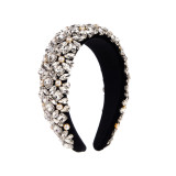 Baroque sponge full diamond pearl headband hair accessories