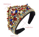 Crown shaped Baroque wide brimmed headband hair accessories