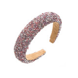 Handmade sponge inlaid diamond wide edge headband hair accessories
