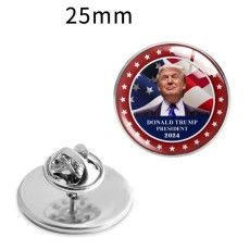 Trump alloy glass brooch gift as a souvenir for the US election