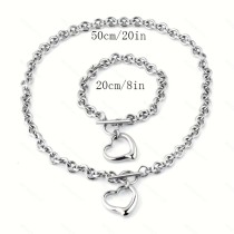 Stainless steel love pendant bracelet necklace