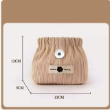 Automatic Closing Fragment Lipstick Bag Portable Corduroy Storage Small Bag fit 20MM  Snaps button jewelry wholesale