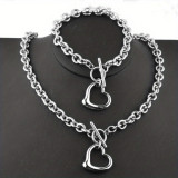 Stainless steel love pendant bracelet necklace