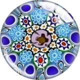 20MM Colorful  glazed flowers patterns Print glass snap button charms