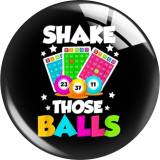 20MM bingo shake those ball Print glass snap button charms