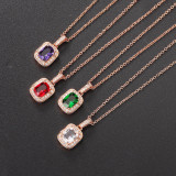 Colored zircon engagement jewelry set, earrings, bracelets, necklace