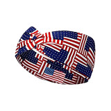 US Flag Independence Day Star Knot Sweat Absorbing Yoga Running Decoration Party Headband