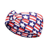 US Flag Independence Day Star Knot Sweat Absorbing Yoga Running Decoration Party Headband