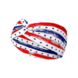 US Flag Independence Day Star Knot Sweat Absorbing Yoga Running Decoration Party Headband