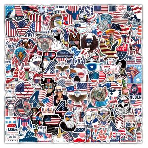 100 American Independence Day personalized graffiti stickers, car luggage, water cup waterproof stickers