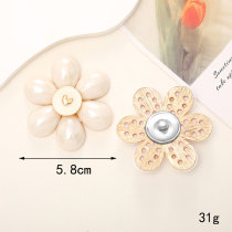 20MM Love flowers snap button charms