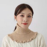 Autumn and winter knitted woolen scarf, fake collar, warm neck and neck protection sleeve