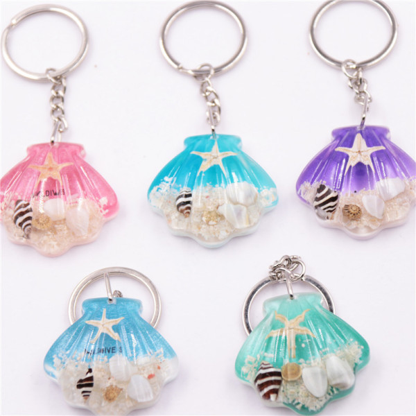 Shell Night Glow Starfish Keychain