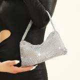Mesh diamond mini shiny underarm bag with diamond inlaid single shoulder banquet bag