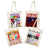 Canvas bag Taylor Swift peripheral shopping tote bag