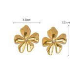 Stainless steel flower earrings