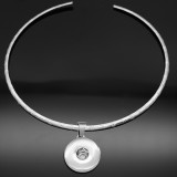 Stainless steel collar necklace fit 20MM chunks snaps jewelry