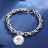 22CM Stainless steel  Bracelets fit 20MM  Snaps button jewelry wholesale