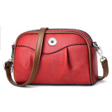 Small square leather shoulder crossbody bag fit 20MM  Snaps button jewelry wholesale