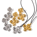 Stainless steel flower necklace