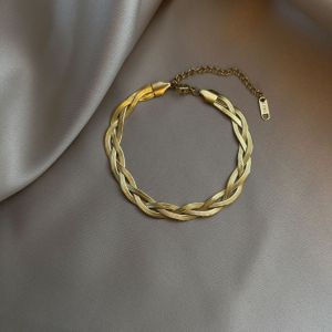 Stainless steel hand woven bracelet