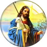 20MM Jesus glass snap button charms