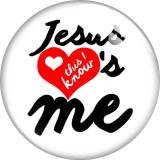 20MM Jesus glass snap button charms