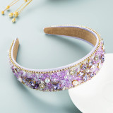 Baroque sponge full diamond  headband hair accessories