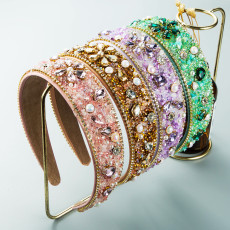 Baroque sponge full diamond  headband hair accessories