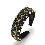 Baroque sponge full diamond  headband hair accessories