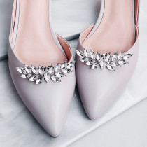 Shoe decoration clip buckle, high heels, flower metal rhinestone shoe buckle