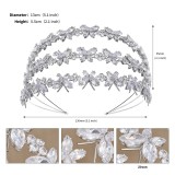 Multi layered zircon hair band with diamond butterfly embellishments